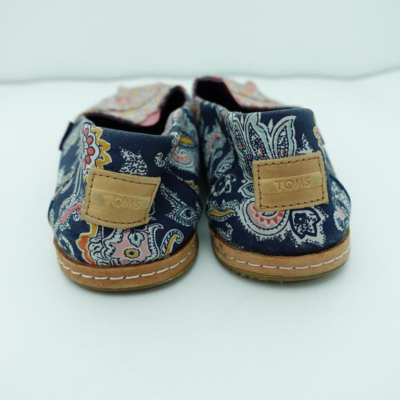 TOMS Canvas Multicolor Paisley Flower Print Slip on Flats -Size 9 - Picture 5 of 7